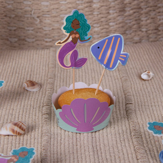 Zeemeermin Decoratie Set 6st van Folat koop je bij Partywinkel