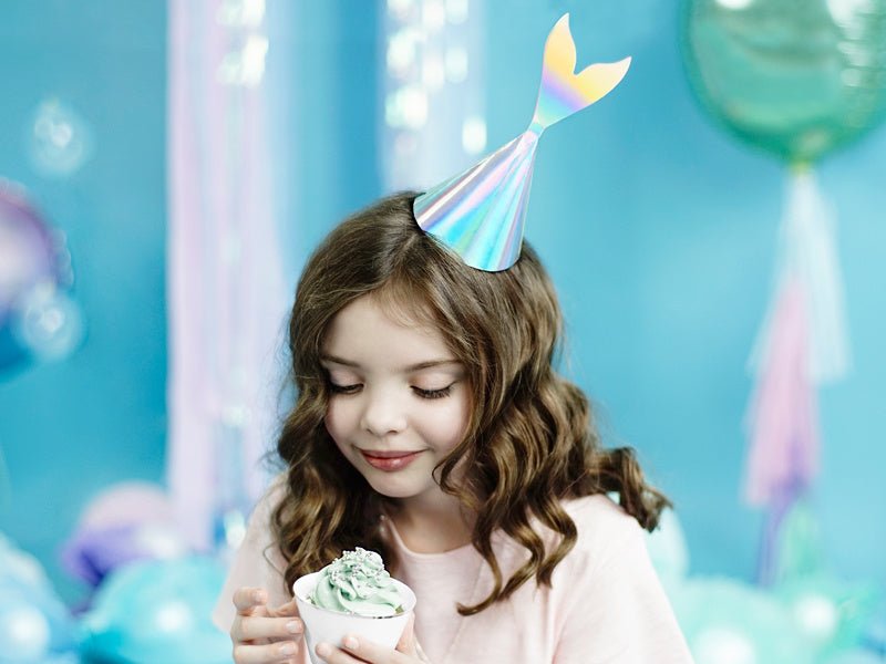 Zeemeermin Feesthoedjes 18cm 6st van Partydeco koop je bij Partywinkel