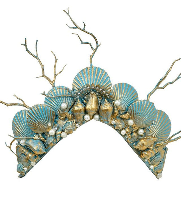 Zeemeermin Haarband Blauw Goud van Widmann koop je bij Partywinkel