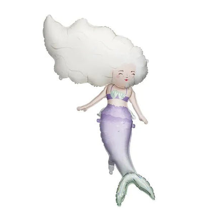 Zeemeermin Helium Ballon Leeg 72cm van Partydeco koop je bij Partywinkel