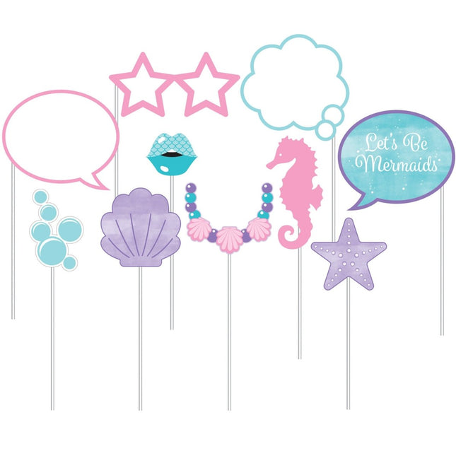 Zeemeermin Photobooth Props 10st van Creative Converting koop je bij Partywinkel