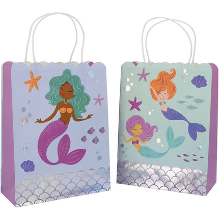 Zeemeermin Uitdeeltasjes 27cm 6st van Folat koop je bij Partywinkel