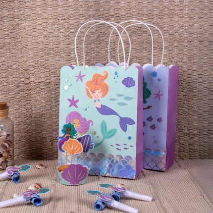 Zeemeermin Uitdeeltasjes 27cm 6st van Folat koop je bij Partywinkel