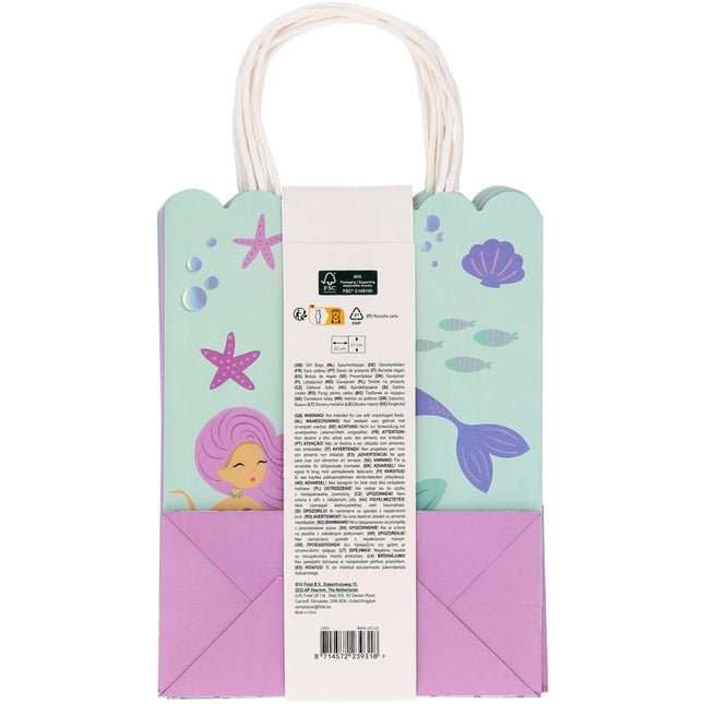 Zeemeermin Uitdeeltasjes 27cm 6st van Folat koop je bij Partywinkel