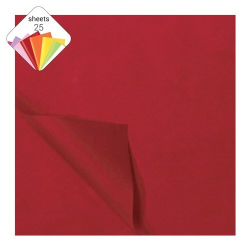Zijdevloei papier bordeaux 50x70cm van Haza Witbaard koop je bij Partywinkel