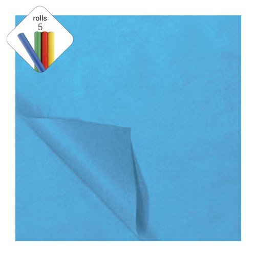 Zijdevloei papier middenblauw 50x70cm van Haza Witbaard koop je bij Partywinkel