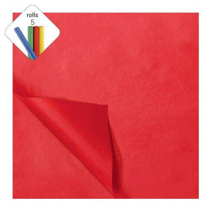 Zijdevloei papier rood 50x70cm van Haza Witbaard koop je bij Partywinkel