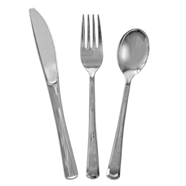 Zilver Bestek 19,7cm 18 delig van Unique koop je bij Partywinkel