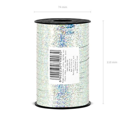 Zilver Lint Holografisch 5mm 225m van Partydeco koop je bij Partywinkel