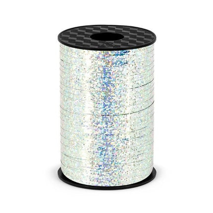 Zilver Lint Holografisch 5mm 225m van Partydeco koop je bij Partywinkel