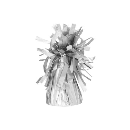 Zilveren Ballon Gewicht 7cm 4st van Partydeco koop je bij Partywinkel