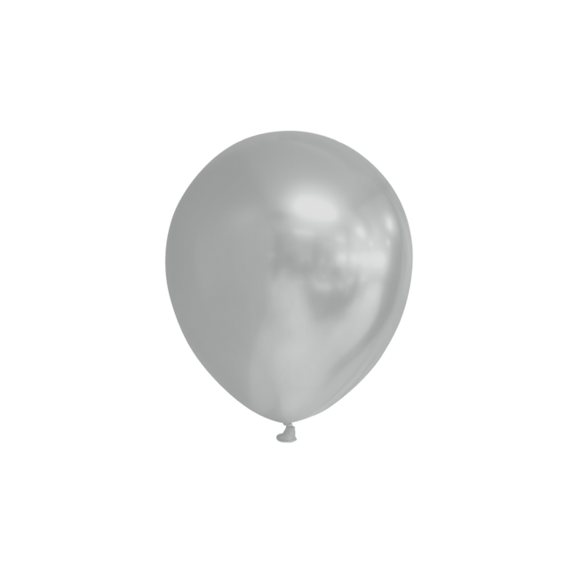 Zilveren Ballonnen Metallic 13cm 100st van WeFiesta koop je bij Partywinkel