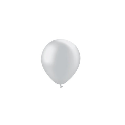 Zilveren Ballonnen Metallic 13cm 100st van Balloonia koop je bij Partywinkel