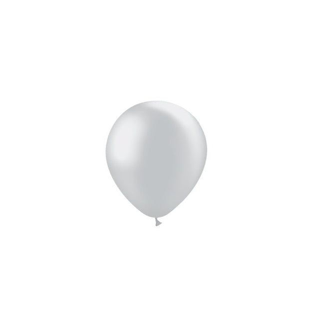 Zilveren Ballonnen Metallic 13cm 100st van Balloonia koop je bij Partywinkel