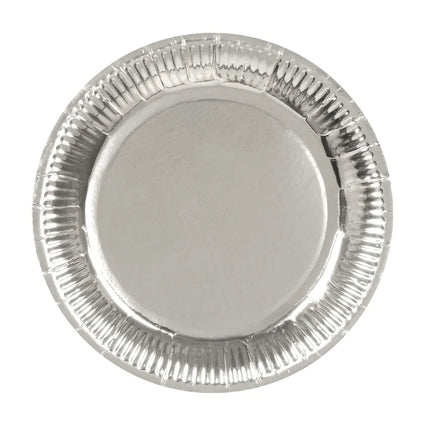 Zilveren Borden 23cm 6st van Boland koop je bij Partywinkel