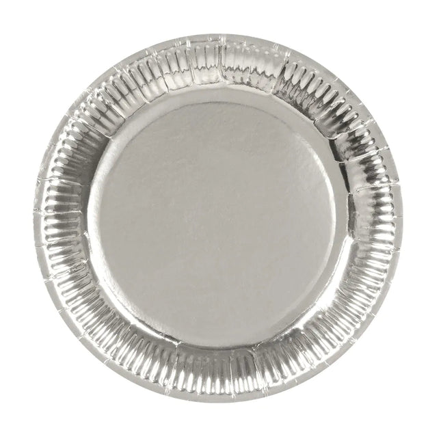 Zilveren Borden 23cm 6st van Boland koop je bij Partywinkel