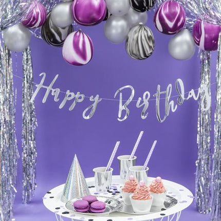 Zilveren Borden 23cm 6st van Partydeco koop je bij Partywinkel