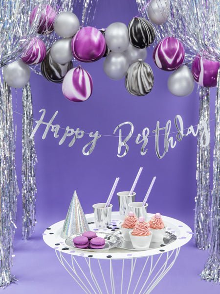 Zilveren Borden 23cm 6st van Partydeco koop je bij Partywinkel