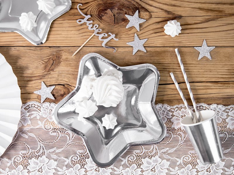 Zilveren Bordjes 18cm 6st van Partydeco koop je bij Partywinkel
