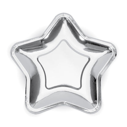 Zilveren Bordjes 18cm 6st van Partydeco koop je bij Partywinkel