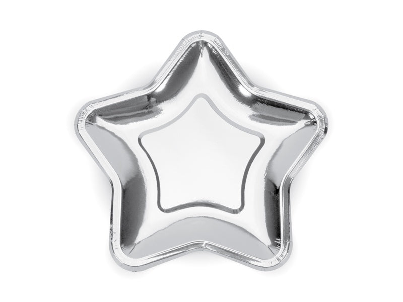 Zilveren Bordjes 18cm 6st van Partydeco koop je bij Partywinkel