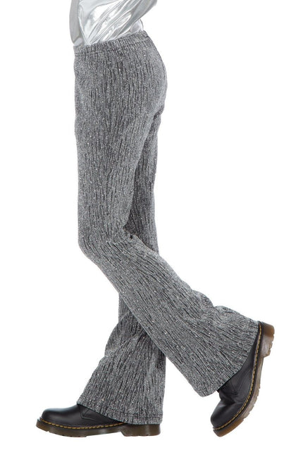 Zilveren Broek Meisje Glitter Flared van Wilbers & Wilbers koop je bij Partywinkel