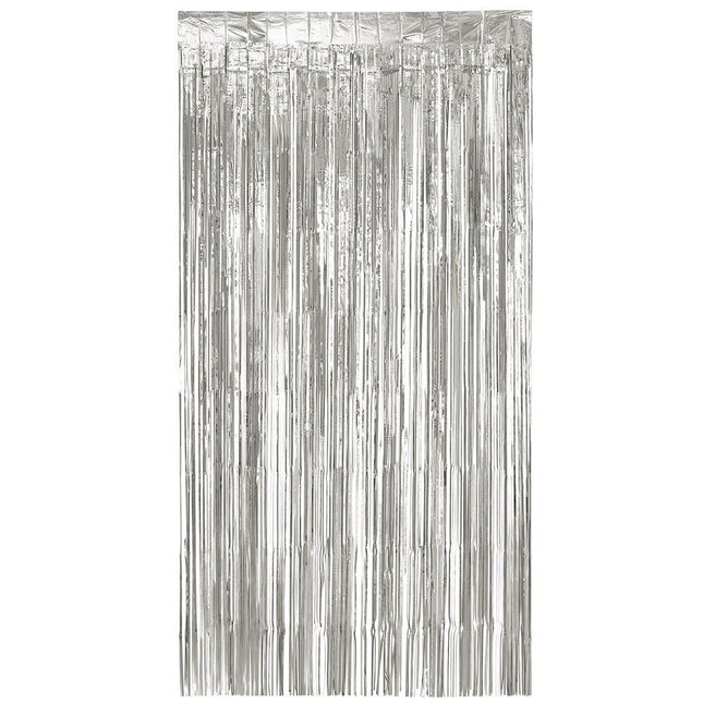 Zilveren Deurgordijn Metallic 2m van Boland koop je bij Partywinkel