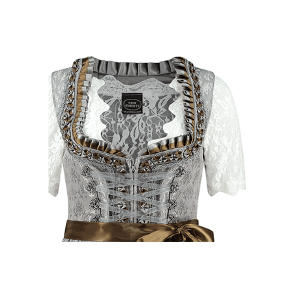 Zilveren Dirndl Jurk Oktoberfest Dames 2 Delig van Haus Huberts koop je bij Partywinkel