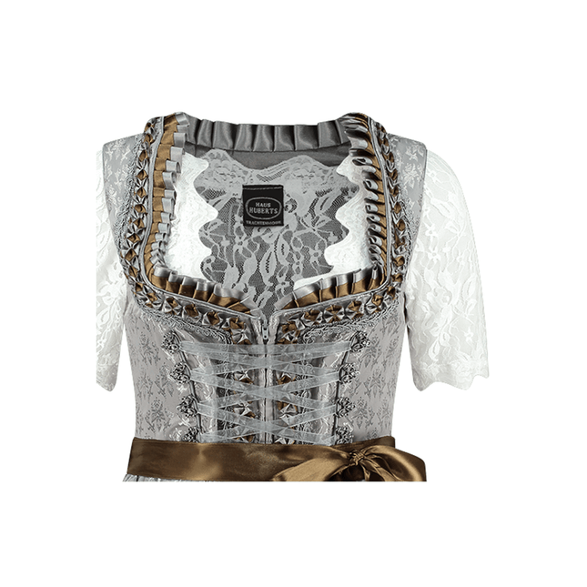 Zilveren Dirndl Jurk Oktoberfest Dames 2 Delig van Haus Huberts koop je bij Partywinkel