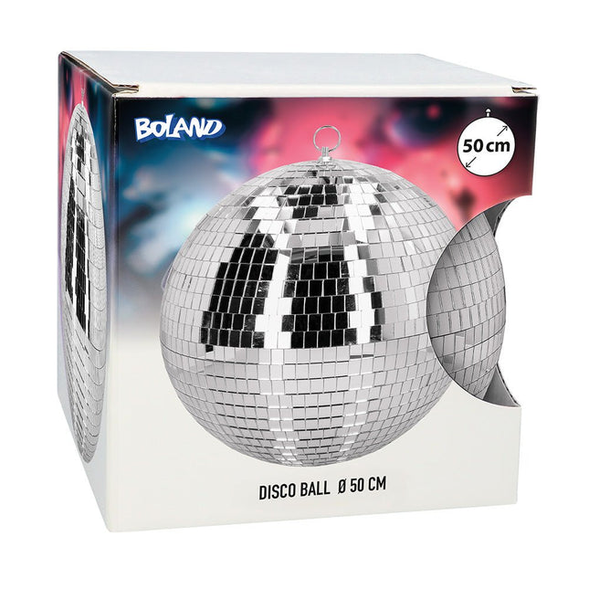 Zilveren Discobal Xxl 50cm van Boland koop je bij Partywinkel
