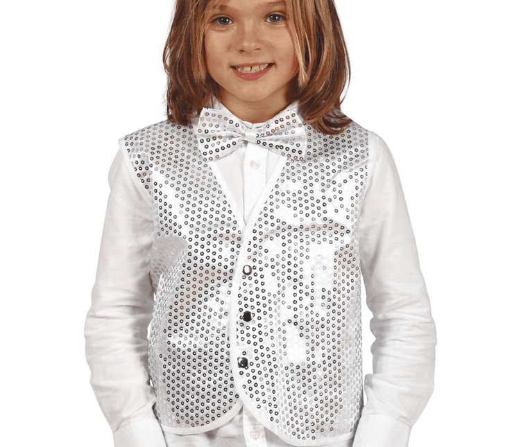 Zilveren Gilet Pailletten Kind van Fiestas Guirca koop je bij Partywinkel