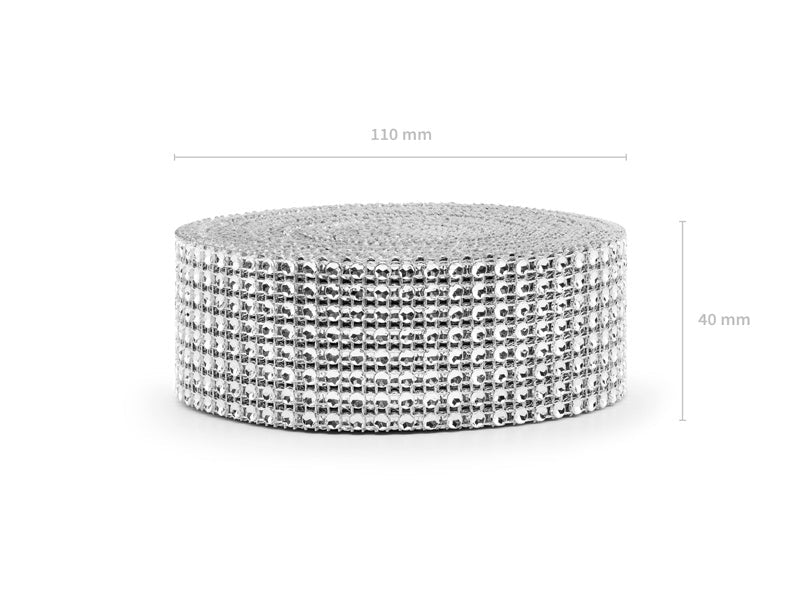 Zilveren Glitter Rol 9m van Partydeco koop je bij Partywinkel