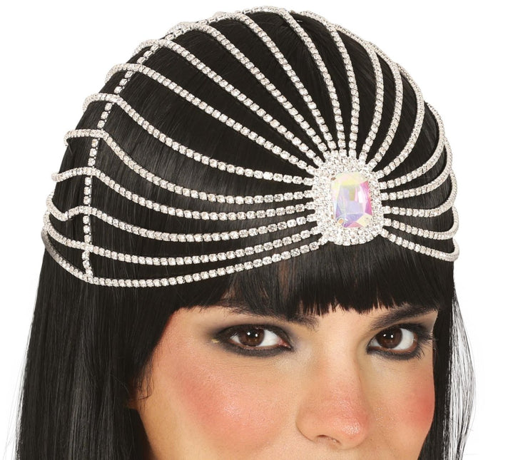 Zilveren Hoofdband Diamanten van Fiestas Guirca koop je bij Partywinkel
