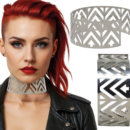Zilveren Ketting Print van Fiestas Guirca koop je bij Partywinkel