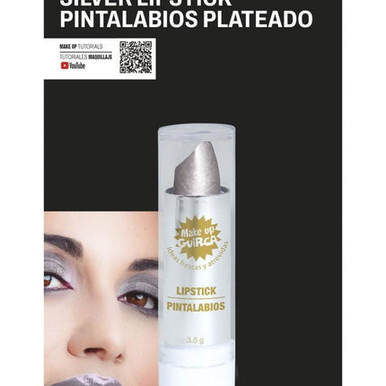 Zilveren Lippenstift 3,5 gr van Fiestas Guirca koop je bij Partywinkel