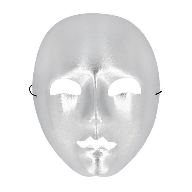 Zilveren Masker Mime van Boland koop je bij Partywinkel