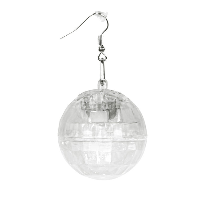 Zilveren Oorbellen Discoballen Led van Boland koop je bij Partywinkel
