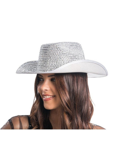 Zilveren Strass Cowboyhoed van CHAKS koop je bij Partywinkel