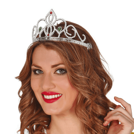 Zilveren Tiara van Fiestas Guirca koop je bij Partywinkel