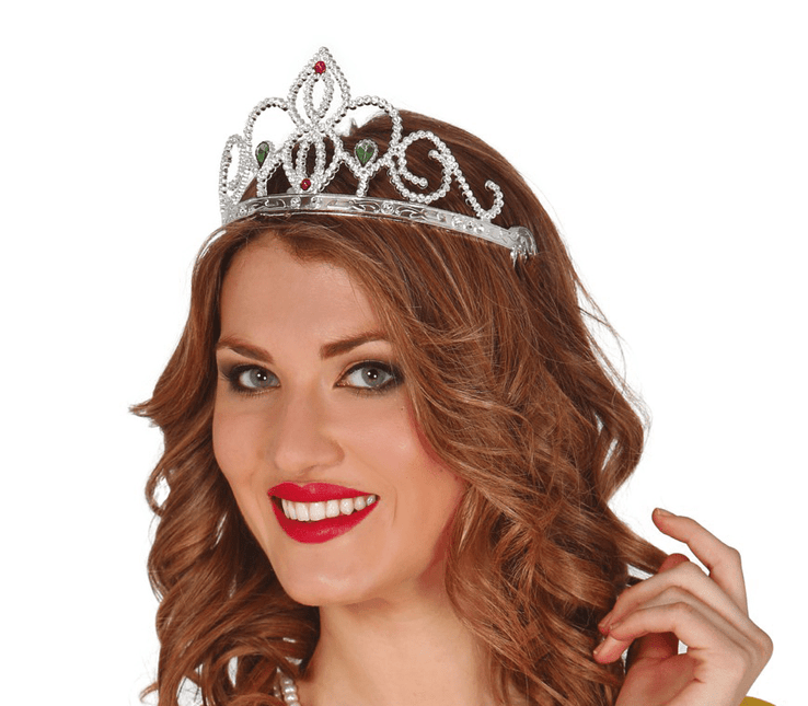 Zilveren Tiara van Fiestas Guirca koop je bij Partywinkel