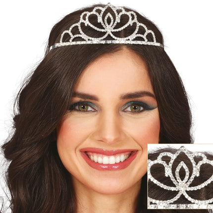 Zilveren Tiara van Fiestas Guirca koop je bij Partywinkel
