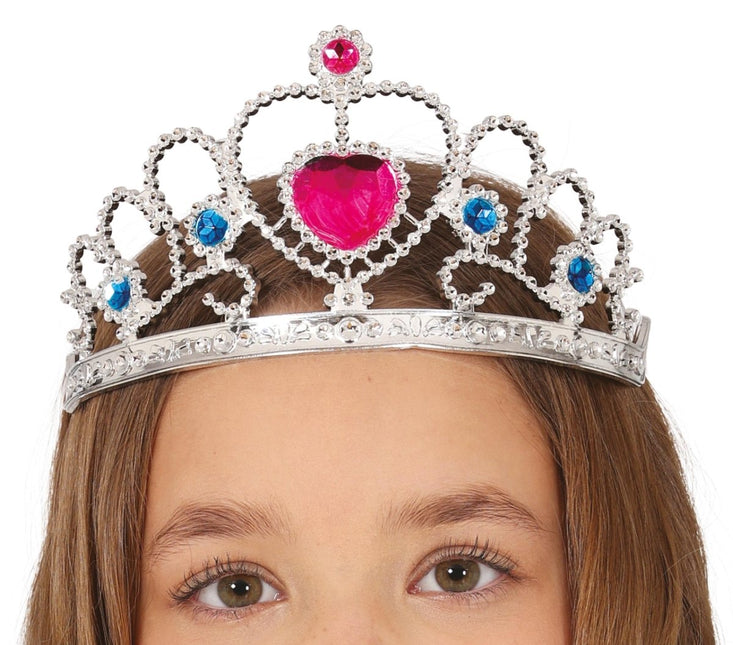 Zilveren Tiara Kind van Fiestas Guirca koop je bij Partywinkel