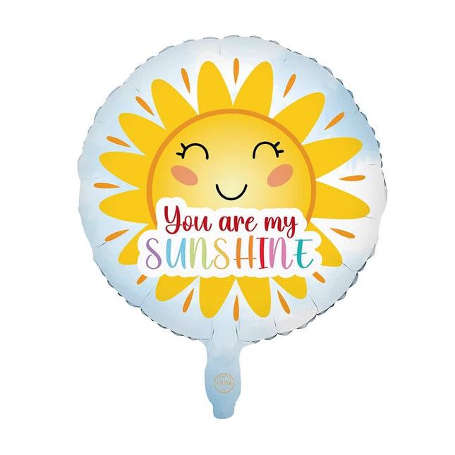 Zon Helium Ballon You Are My Sunshine Leeg 45cm van WeFiesta koop je bij Partywinkel