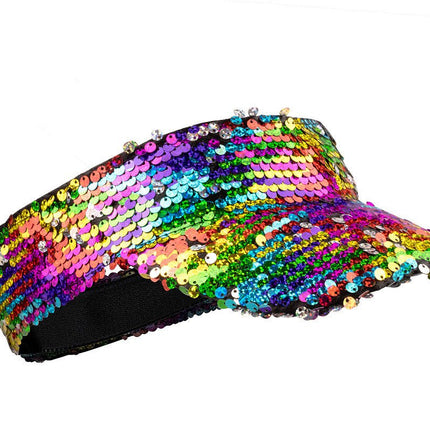 Regenboog Zonneklep Pailletten van Wilbers & Wilbers koop je bij Partywinkel