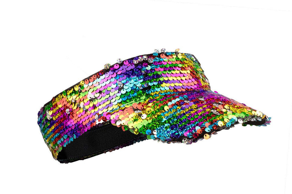 Regenboog Zonneklep Pailletten van Wilbers & Wilbers koop je bij Partywinkel