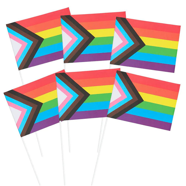 Zwaaivlag Pride 14cm van Boland koop je bij Partywinkel