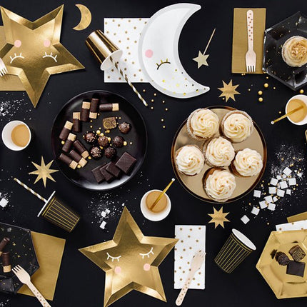 Zwart Borden Diamant 23cm 6st van Partydeco koop je bij Partywinkel