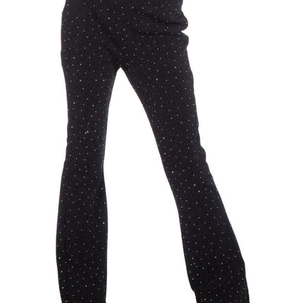 Zwart Broek Glitter Flared van Wilbers & Wilbers koop je bij Partywinkel