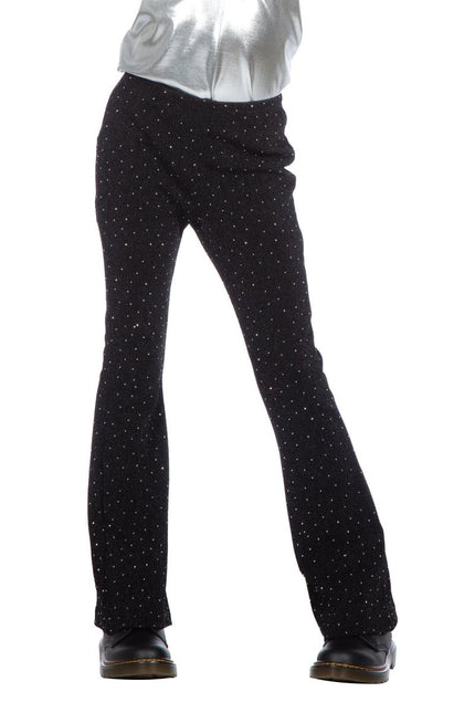 Zwart Broek Glitter Flared van Wilbers & Wilbers koop je bij Partywinkel