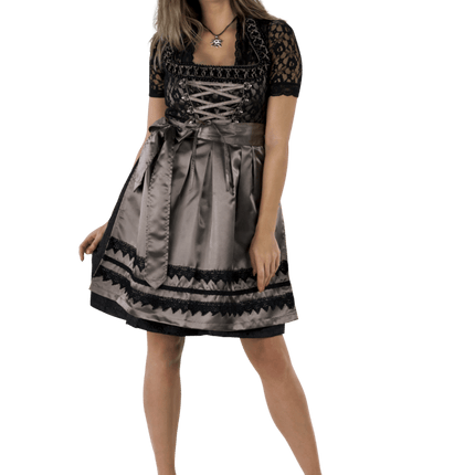 Zwart Bruine Dirndl Jurk Oktoberfest Dames van Haus Huberts koop je bij Partywinkel